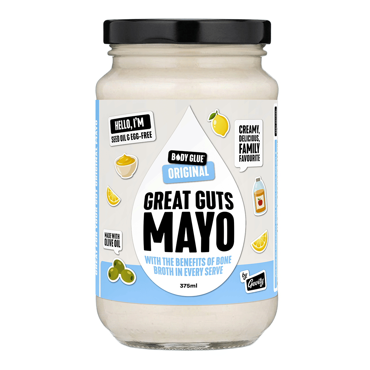 <img src='https://images.vital.ly/tr:w-1200,c-at_max,dpr-2,q-100/Gevity_Great_Guts_Mayo_Range_Original_375_ml.png' />