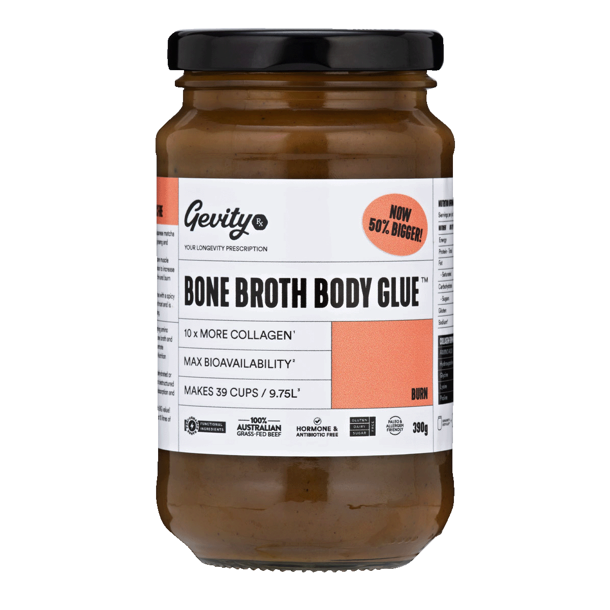 <img src='https://images.vital.ly/tr:w-1200,c-at_max,dpr-2,q-100/Gevity_RX_Bone_Broth_Body_Glue_390_g_burn.png' />