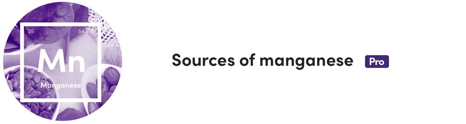Sources of manganese