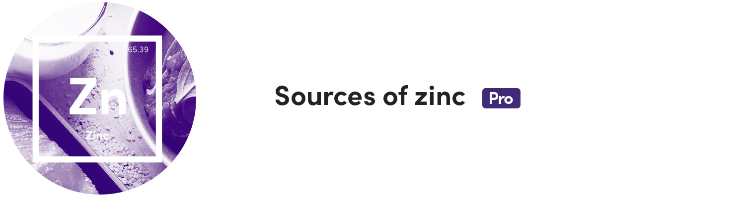 Sources of zinc