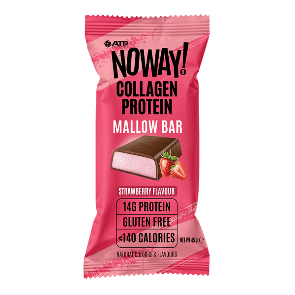 <img src='https://images.vital.ly/tr:w-350,c-at_max,dpr-2,q-100/ATP_Science_Noway_Collagen_Protein_Mallow_Bar_45_g_Strawverry_Flavour.png' /> Noway Collagen Marshmallow Bar