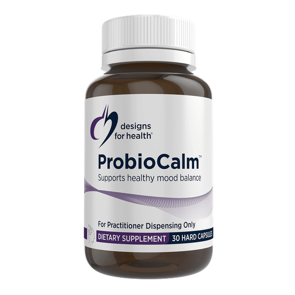 <img src='https://images.vital.ly/tr:w-350,c-at_max,dpr-2,q-100/Designs_For_Health_ProbioCalm_30_Capsules.png' /> ProbioCalm