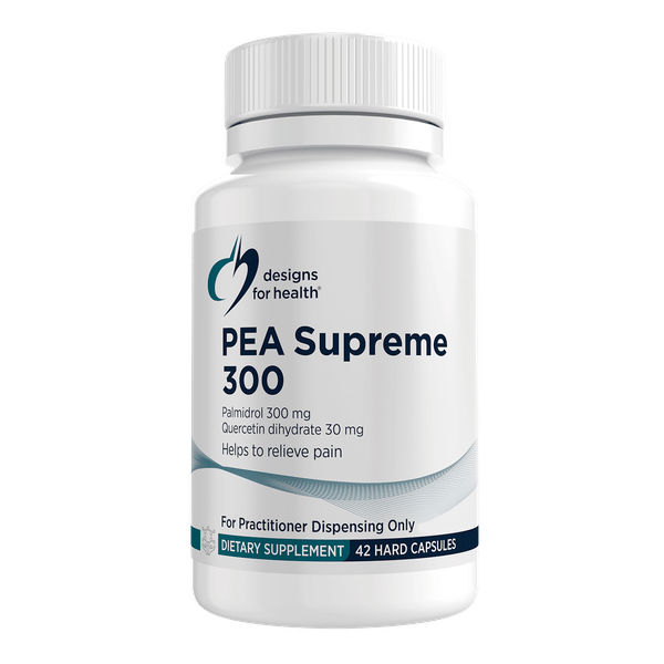 <img src='https://images.vital.ly/tr:w-350,c-at_max,dpr-2,q-100/Designs_for_Health_PEA_Supreme_300_42_capsules.png' /> PEA Supreme 300