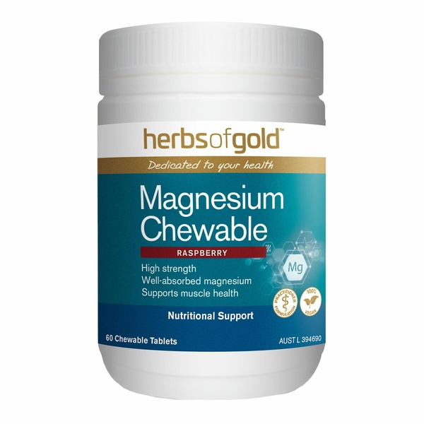 <img src='https://images.vital.ly/tr:w-350,c-at_max,dpr-2,q-100/Herbs_of_Gold_Magnesium_Chewable_60_tablets_raspberry.jpg' /> Magnesium Chewable