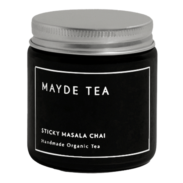 <img src='https://images.vital.ly/tr:w-350,c-at_max,dpr-2,q-100/Mayde_tea_Sticky_Chai_80_g_png.png' /> Sticky Masala Chai