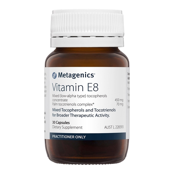 <img src='https://images.vital.ly/tr:w-350,c-at_max,dpr-2,q-100/Metagenics_Vitamin_E8_30_Capsules.jpg' /> Vitamin E8