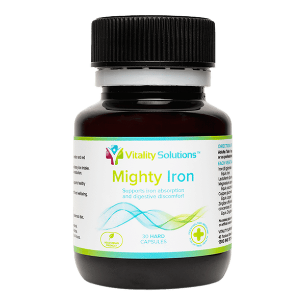 <img src='https://images.vital.ly/tr:w-350,c-at_max,dpr-2,q-100/Vitality_Solutions_Mighty_Iron_30_Capsules.png' /> Mighty Iron
